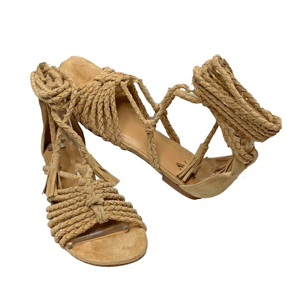 Joie Falk Tan Suede Strappy Gladiator‎ Sandals - Picture 10 of 11